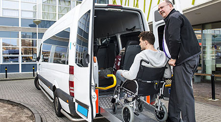 Helping wheelchair user travel 