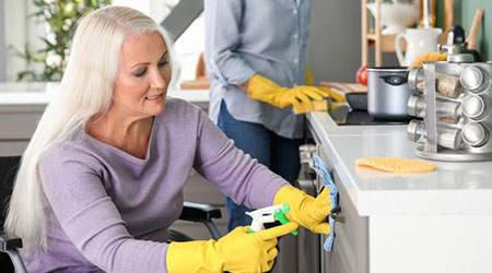 Helping with household chores