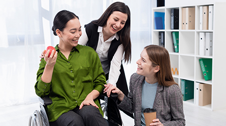 Caregiver supporting community participation